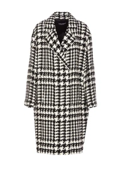 DOLCE & GABBANA DOLCE & GABBANA HOUNDSTOOTH COAT