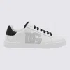 Dolce & Gabbana White And Black Leather Sneakers In White