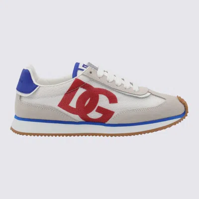 Dolce & Gabbana Kids' White And Blue Sneakers