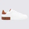 Dolce & Gabbana White And Brown Leather Sneakers