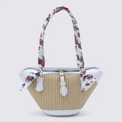 Dolce & Gabbana White And Cream Leather Capri Satchel In Multi