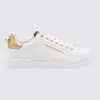 Dolce & Gabbana Portofino White Sneaker With Logo And Metallic Inserts In Leather Woman In Multi