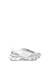 Dolce & Gabbana Dg Country Road Sneaker In Leather And Fabric In Blue