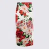 Dolce & Gabbana Floral Longuette Skirt Skirts White