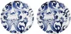 Dolce & Gabbana White & Navy Mediterraneo Dinner Plate Set In Fiore Piccolo