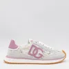 Dolce & Gabbana White And Pink Dg Cushion Sneakers