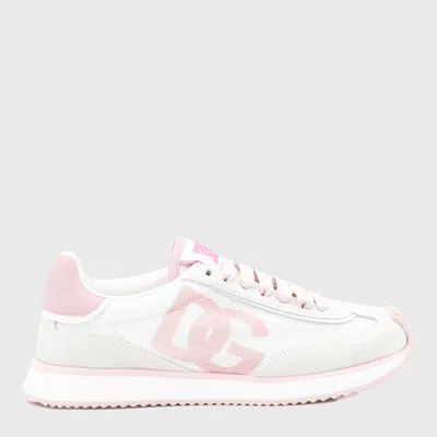 DOLCE & GABBANA DOLCE & GABBANA WHITE AND PINK SNEAKERS