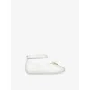 Dolce & Gabbana White Baby Branded Patent-leather Ballet Flats Eur 20 / 4 Uk In White