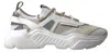 Dolce & Gabbana White Beige Leather Sport Daymaster Shoes Sneakers