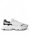 Dolce & Gabbana White Black Low Top Daymaster Sneakers Women's Shoes In Multi