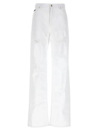 Dolce & Gabbana White Boyfriend High Rise Jeans