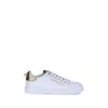 Dolce & Gabbana White Calf Leather Bos Taurus Low Top Women's Sneakers In White
