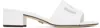 Dolce & Gabbana White Mules With Low Heel And Dg Millennials Detail In Smooth Leather Woman In 80001 Bianco