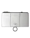 Dolce & Gabbana White Calfskin Leather Large Crossbody Card Holder Men's Wallet In Gray