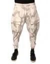Dolce & Gabbana White Camouflage Cargo Jogger Men's Pants In Gray