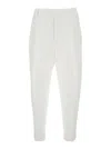 Dolce & Gabbana White Pants With Turn-up Hem In Linen Man In White