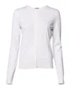 Dolce & Gabbana White Cashmere Crew Neck Top Cardigan Sweater In White
