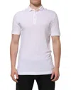Dolce & Gabbana White Collared Men Short Sleeve Crown T-shirt In White