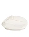 Dolce & Gabbana White Cotton Blend Leather Trim Flat Men Cap Hat In Yellow