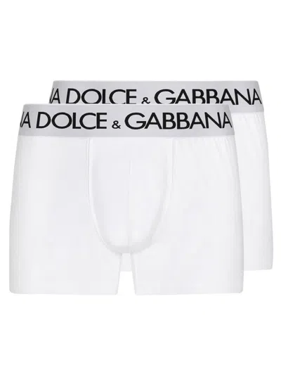 Dolce & Gabbana White Cotton Boxer