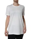 Dolce & Gabbana White Cotton Crew Neck Short Sleeve T-shirt In White