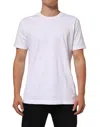 Dolce & Gabbana White Cotton Crew Neck Short Sleeves T-shirt In White