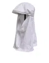 Dolce & Gabbana White Cotton Dg Logo Plaque Baseball Balaclava Hat In White