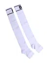 Dolce & Gabbana White Cotton Dg Logo Print Open Toe Socks In White