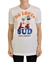 DOLCE & GABBANA DOLCE & GABBANA WHITE COTTON DG LOVES SUD WOMEN'S