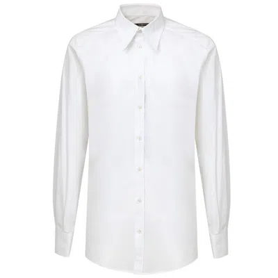 Dolce & Gabbana White Cotton Dress Shirt