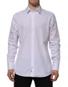 Dolce & Gabbana White Martini Long Sleeves Men Formal Shirt In White