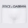 DOLCE & GABBANA WHITE COTTON LOGO BOXERS