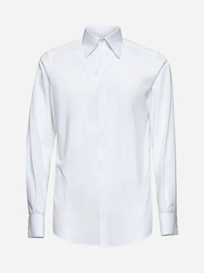 Dolce & Gabbana White Cotton Martini Shirt In Weiss