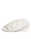 Dolce & Gabbana White Cotton Newsboy Cloth Capello Men Cap Hat In Neutral