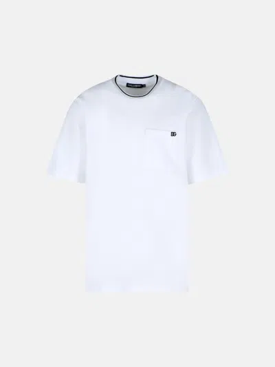 Dolce & Gabbana White Cotton Piquet T-shirt