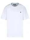 Dolce & Gabbana White Crewneck T-shirt With Logo Embroidery On The Front In White