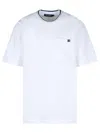 Dolce & Gabbana White Crewneck T-shirt With Logo Embroidery On The Front In White