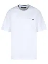 Dolce & Gabbana White Crewneck T-shirt With Logo Embroidery On The Front In White