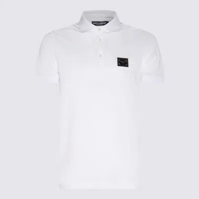 Dolce & Gabbana White Cotton Polo Shirt