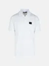Dolce & Gabbana White Cotton Polo Shirt In White