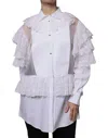 Dolce & Gabbana White Cotton Poplin Shirt Dress Blouse Top In White