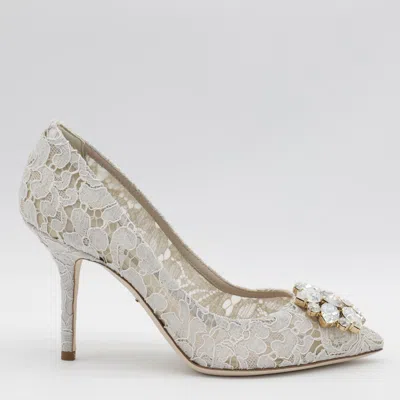 Dolce & Gabbana White Cotton Pumps