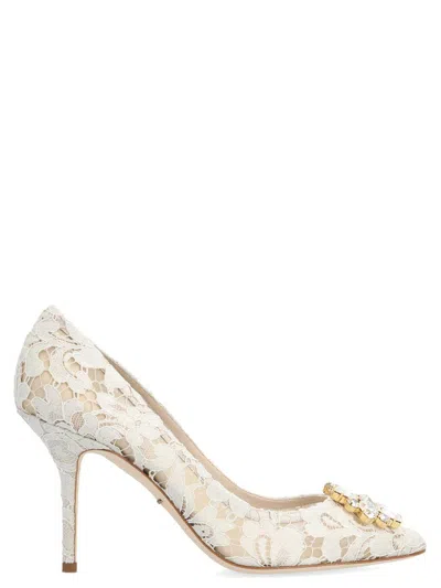 Dolce & Gabbana White Cotton Pumps