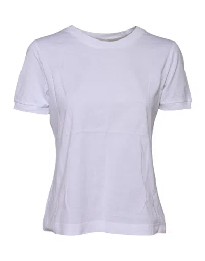 Pre-owned Dolce & Gabbana White Cotton Round Neck Short Sleeves Women's T-shirt ()