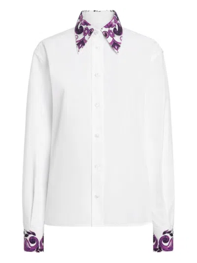 DOLCE & GABBANA WHITE COTTON SHIRT