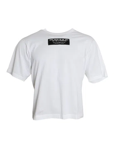 Pre-owned Dolce & Gabbana White Cotton Short Sleeve Crewneck Men's T-shirt ()