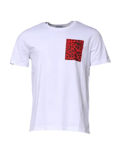 Pre-owned Dolce & Gabbana White Cotton Short Sleeves Crew Neck Men's T-shirt ()