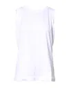 Dolce & Gabbana White Cotton Sleeveless Crew Neck T-shirt