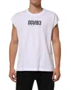 Dolce & Gabbana White Cotton Sleeveless Printed Tank T-shirt In White