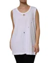 Dolce & Gabbana White Cotton Sleeveless Round Neck Tank Top In White